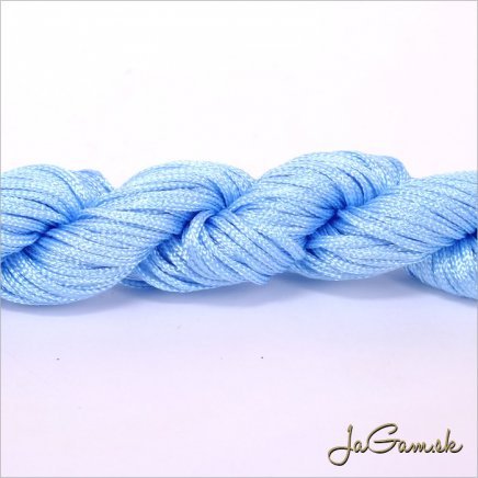 Nylonová šnúrka 1mm modrá svetlá - 24m (1032_13)